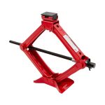 Červený nůžkový zvedák s ráčnou - AH10202