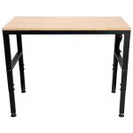 Pracovní stůl se dřevěnou deskou a kovovou konstrukcí - AH1220