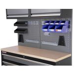 Děrovaná deska pojízdného stolu s množstvím háčků na nářadí - AH1371A