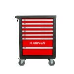 Červený dílenský vozík, 7 zásuvek, 95 ks nářadí - AH14019