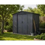 Pozinkovaný zahradní domek XL 240 × 180 cm na zahradě – AH240180