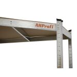 Rohový policový regál, 5 polic, AHProfi - 900 x 900 x 1800 mm - AH3002