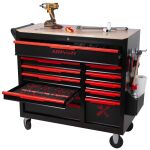 Vybavený dílenský vozík s dřevěnou pracovní deskou - AH61360R