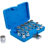 Nástrčné dvánactihranné klíče, sada 16 ks - B2226