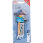 Blistrové balení sady klíčů torx BGS, 9 ks, zahnuté - B74458