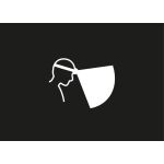 Piktogram znázorňující kužel osvětlení při nošení čelovky Petzl na hlavě - E069AA00