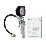 Hustič pneu s manometrem - F10245