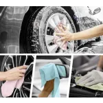 Mikrovláknové utěrky pro čištění kol, zrcátek a interiéru automobilu – MC-SLJ121275-BL