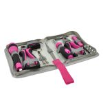 Růžové nářadí v pouzdru, 23 ks, Geko G10107