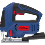 Boční pohled na přímočarou pilu Güde ST 850 s ergonomickou rukojetí a laserovým zaměřovačem - GU58219