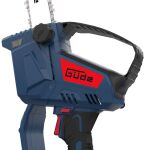 Detail rukojeti a těla pily Güde GMK 18-201-05 s ergonomickým úchopem - GU58625