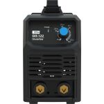 Invertorová svářečka na elektrody Güde GIS 122, přední panel s regulátorem svářecího proudu