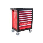 Červený dílenský vozík AHProfi s nářadím, 245 dílů - H14019D