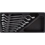 Sada očkových zahnutých klíčů 8 dílů ve výplni do dílenského vozíku - H14019D-set