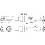 Technický výkres pneumatické ráčny Hazet 9020-2 s rozměry 179×54 mm – HA109432
