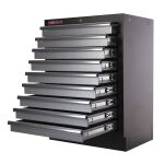 Skříňka s plně vysunutými zásuvkami na kuličkových ložiskách pro snadný přístup – TGC1309