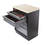 Otevřené zásuvky s pěnovými vložkami pro přehledné uložení nářadí – TGC1304