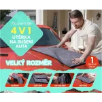 Velká mikrovláknová utěrka pro sušení, čištění a detailing automobilu – MC-DT3625