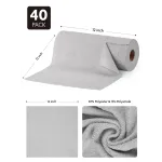 Mikrovláknové utěrky 305 × 305 mm v praktické trhací roli – MC-SLJ121240-GR