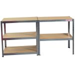 Policový regál STANDARD, 5 polic, 900 x 400 x 1800 mm - AH3001