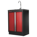 Celokovová dílenská skříňka PROFI RED s nerezovým dřezem - RTGC1300C
