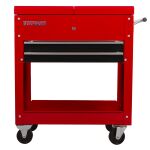 Červený pracovní stolek se 2 zásuvkami a rozkládací pracovní plochou - AHProfi TC310