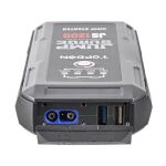 Detail konektorů jump starteru TOPDON JS1200 s USB porty, shora - TOPJS1200
