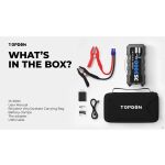 Jump starter power bank, obsah balení startovacího zdroje TOPDON JS3000