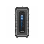 Přední pohled na startovací zdroj TOPDON V2200Plus, robustní konstrukce, indikátory nabití, TOPV2200P