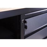 Profesionální dílenský stůl, 3 zásuvky, 2 skříňky - TSK7523-LS