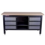 Pracovní stůl do dílny s dřevěnou pracovní deskou - TSK7506-LS