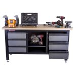 Dílenský stůl 1690 x 865 x 600 cm, 6 šuplíků - TSK7506-LS