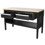 Dílenský stůl EXPERT s dřevěnou deskou, 2 zásuvky - TSP6024BAL1