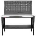Dílenský stůl EXPERT se zástěnou, 152 cm, nerezová deska - TSP6024SBAL3