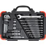 Detail horní části kufru s klíči, nástavci a imbusy v palcových velikostech – V2470N