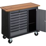 Široký dílenský vozík s dřevěnou pracovní deskou Vigor - V4813