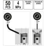 Sada pro měření kompresního tlaku motorů Yato - YT-73012