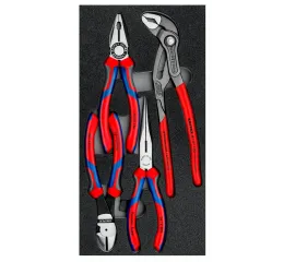 Sada kleští v pěnové výplni, 4 ks, KNIPEX - 002001V15