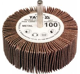 Kotouč lamelový radiální 80x30 P-150 s hřídelí 6 mm