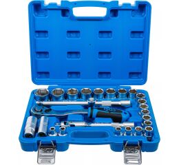 Gola sada, 12,5 mm (1/2"), palcové velikosti, 27dílná, BGS 2216