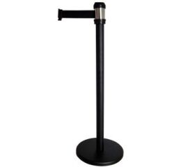 Sloupek k ohrazení černý s černým pásem - PSA2202