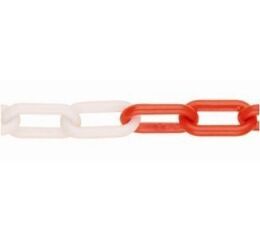 Řetěz plastový červenobílý - <li>velikost 10 mm, cena za 1 m</li> - PTLC10