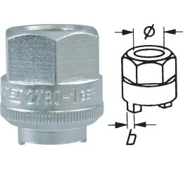 Čepový klíč na tlumiče 2780-1 Hazet