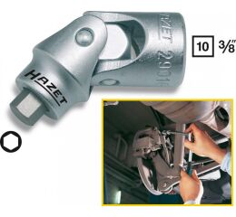 Hlavice s bitem a kardanovým kloubem 3/8" S7 Hazet 2901G-7 - HA051816