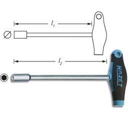 Šestihranný nástrčný klíč 428-6 Hazet (HA019397)