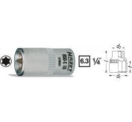 Vnitřní nástrčný klíč 1/4" TORX® E7 HAZET 850-E7 - HA036745