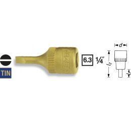 Vnější PLOCHÝ nástrčný klíč 1/4" 1,6x10 Hazet 8503-1.6X10 - HA037223