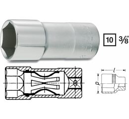 Nástrčný klíč na zapalovací svíčky 3/8" - HA040674 (880KF)