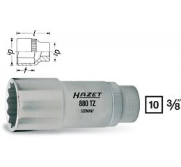Vnitřní nástrčný klíč 3/8" dvanáctihranný 16mm HAZET 880TZ-16 - HA041718