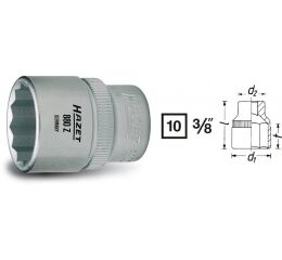 Vnitřní nástrčný klíč 3/8" dvanáctihranný 19mm HAZET 880Z-19 - HA041947